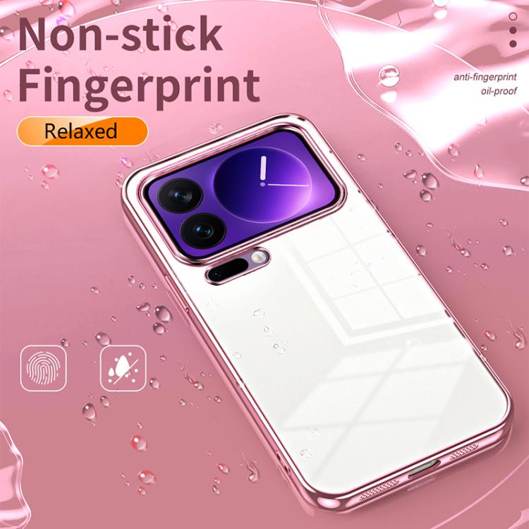 For Xiaomi 17 Pro Transparent Plating Fine Hole Phone Case
