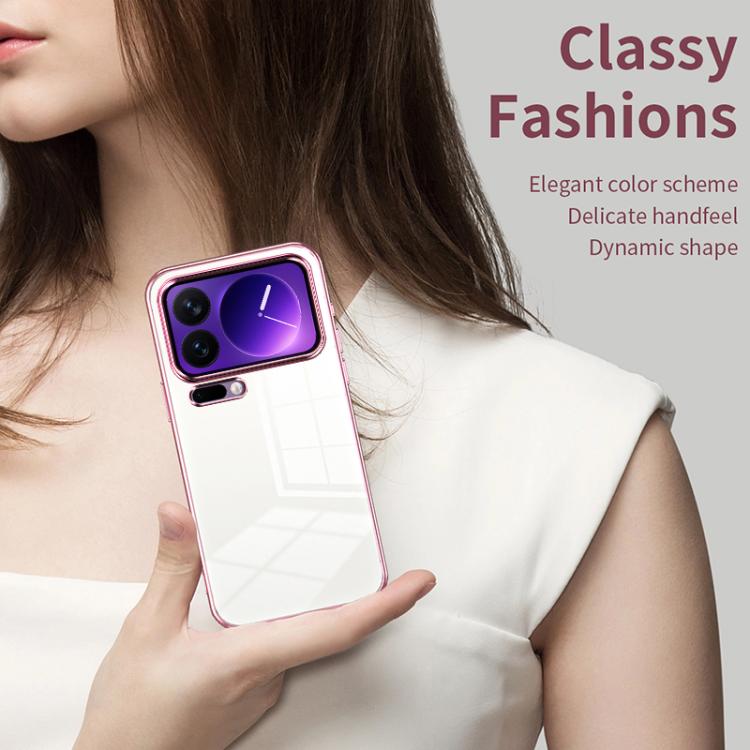 For Xiaomi 17 Pro Transparent Plating Fine Hole Phone Case