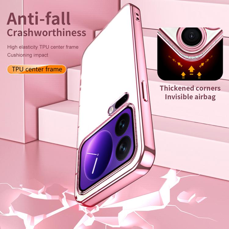 For Xiaomi 17 Pro Transparent Plating Fine Hole Phone Case