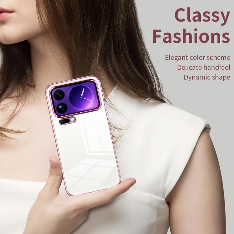 For Xiaomi 17 Pro Max Transparent Plating Fine Hole Phone Case