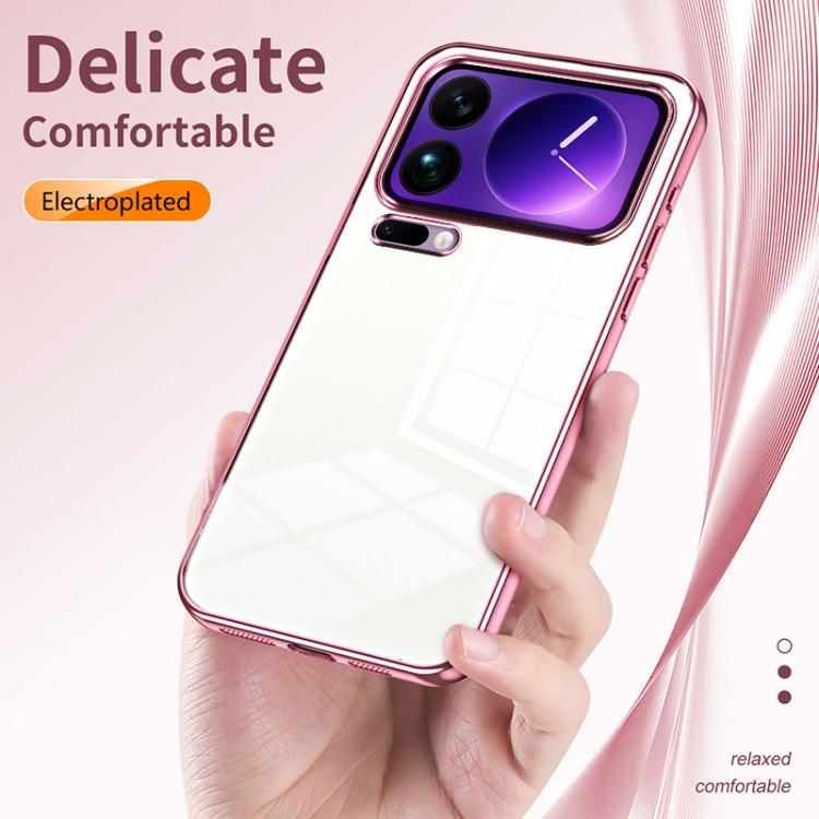 For Xiaomi 17 Pro Max Transparent Plating Fine Hole Phone Case