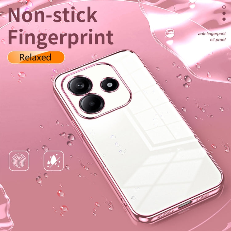 For Xiaomi Redmi Note 14 5G Transparent Plating Fine Hole Phone Case