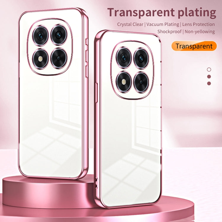 For Xiaomi Redmi Note 14 Pro 5G Transparent Plating Fine Hole Phone Case