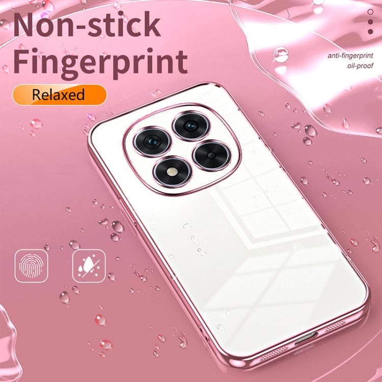 For Xiaomi Redmi Note 14 Pro 5G Transparent Plating Fine Hole Phone Case