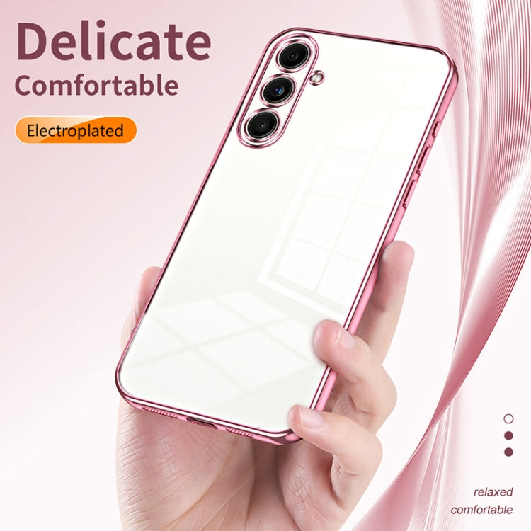For Samsung Galaxy C55 Transparent Plating Fine Hole Phone Case