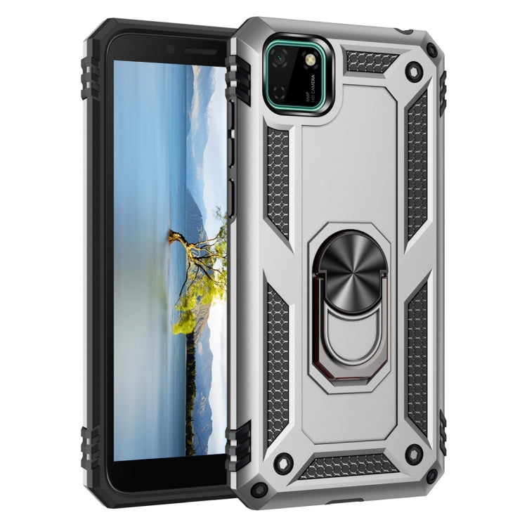 For Huawei Y5p Shockproof TPU + PC Protective Case with 360 Degree Rotating Holder