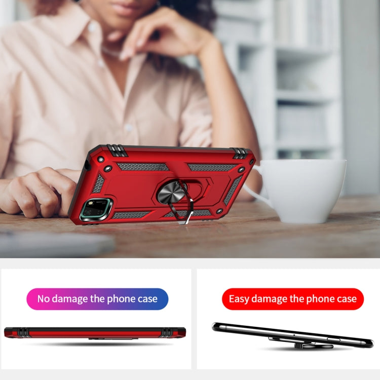 For Huawei Y5p Shockproof TPU + PC Protective Case with 360 Degree Rotating Holder