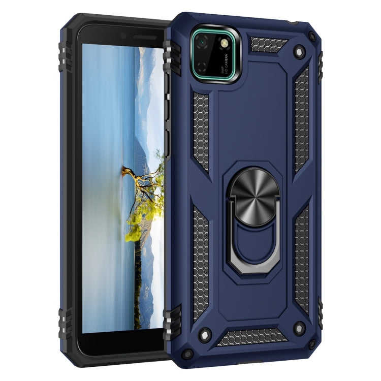For Huawei Y5p Shockproof TPU + PC Protective Case with 360 Degree Rotating Holder