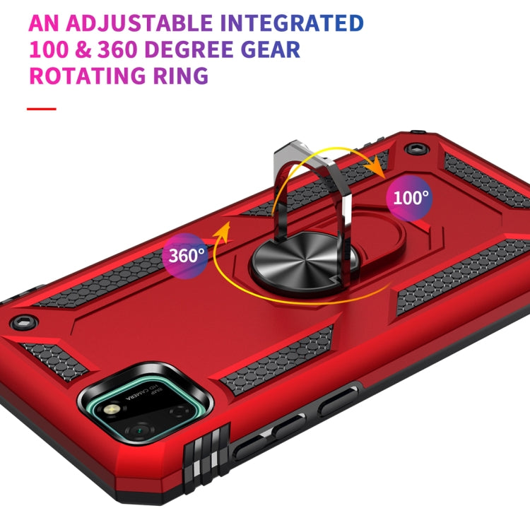 For Huawei Y5p Shockproof TPU + PC Protective Case with 360 Degree Rotating Holder