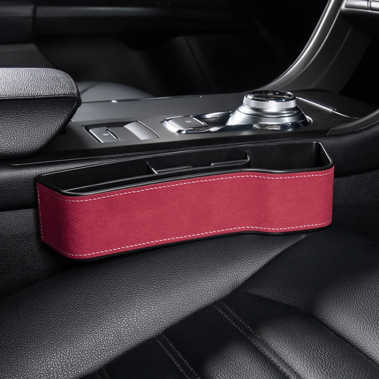 Car Multi-functional Console Box Cup Holder Seat Gap Side Storage Box, Frizzled Feather Style, Color:Red