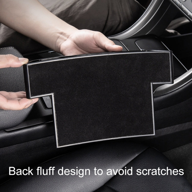 Car Multi-functional Console Box Cup Holder Seat Gap Side Storage Box, Leather Style, Color:Black