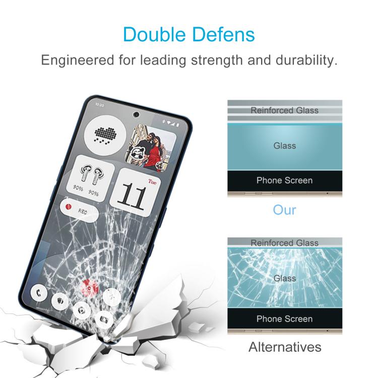 For Nothing Phone 3a 10pcs 0.26mm 9H 2.5D Tempered Glass Film