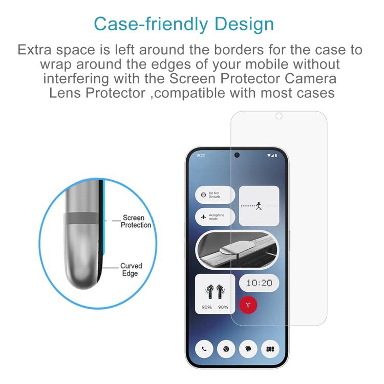 For Nothing Phone 3a Pro 50pcs 0.26mm 9H 2.5D Tempered Glass Film