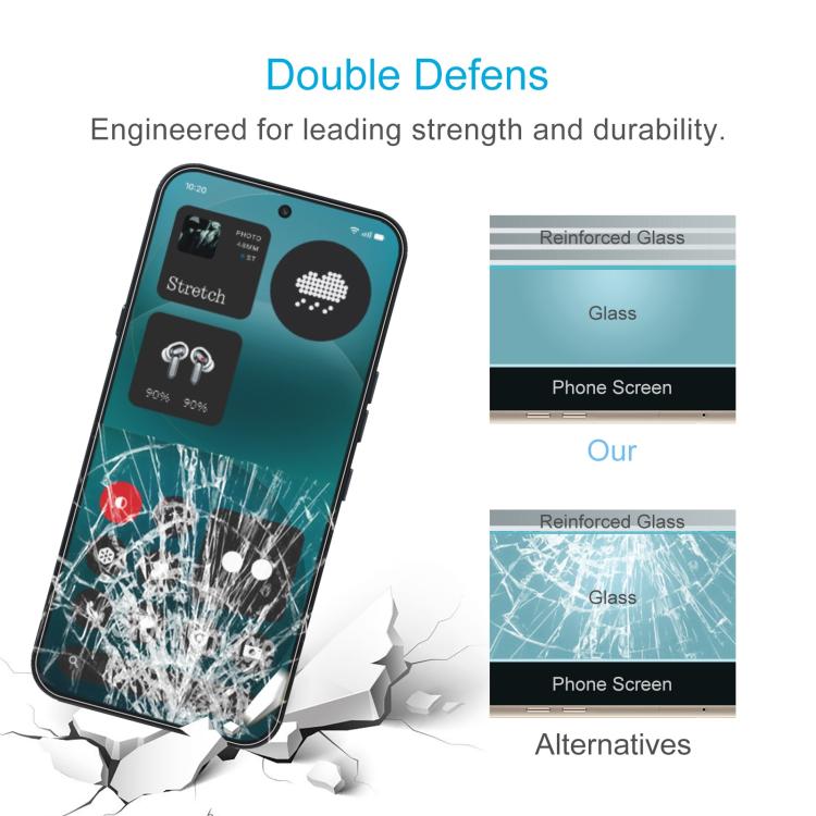 For Nothing Phone 4a Pro 50pcs 0.26mm 9H 2.5D Tempered Glass Film