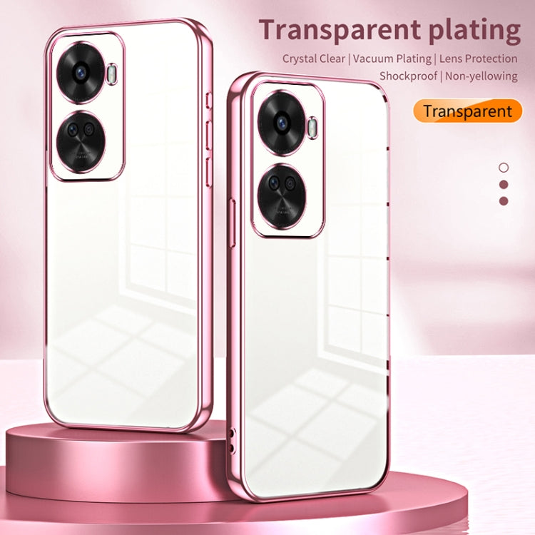 For Huawei nova 12 SE Transparent Plating Fine Hole Phone Case