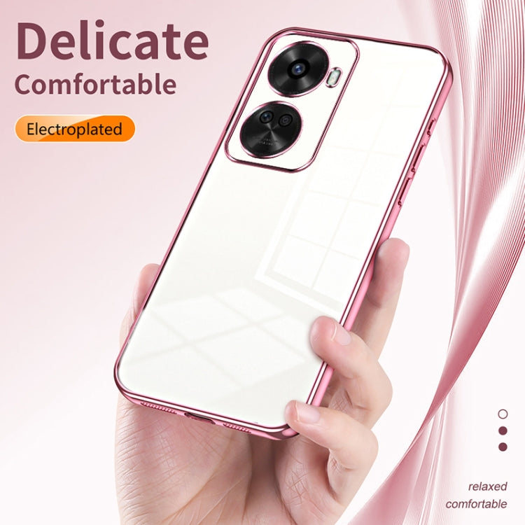 For Huawei nova 12 SE Transparent Plating Fine Hole Phone Case