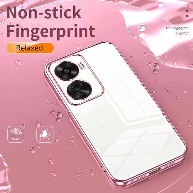 For Huawei nova 12 SE Transparent Plating Fine Hole Phone Case