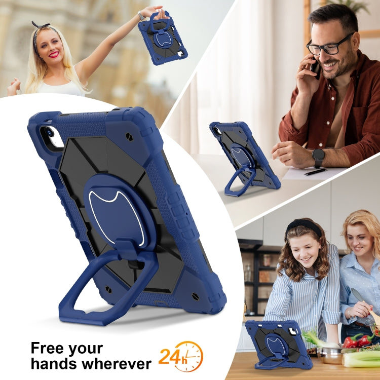 For iPad Air 11 2026 / 2025 / 2024 Contrast Color Robot Silicone Hybrid PC Tablet Case