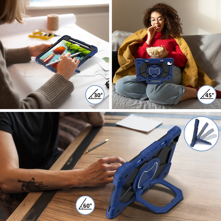 For iPad Air 11 2026 / 2025 / 2024 Contrast Color Robot Silicone Hybrid PC Tablet Case
