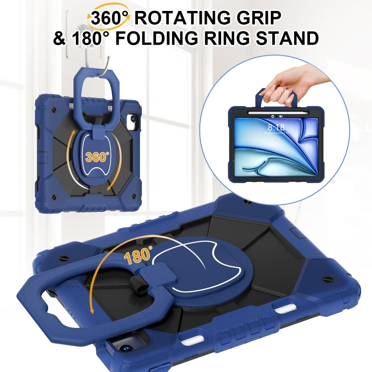 For iPad Air 11 2026 / 2025 / 2024 Contrast Color Robot Silicone Hybrid PC Tablet Case