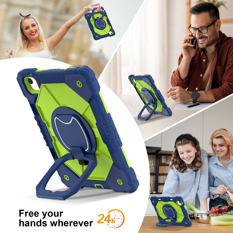 For iPad Air 11 2026 / 2025 / 2024 Contrast Color Robot Silicone Hybrid PC Tablet Case