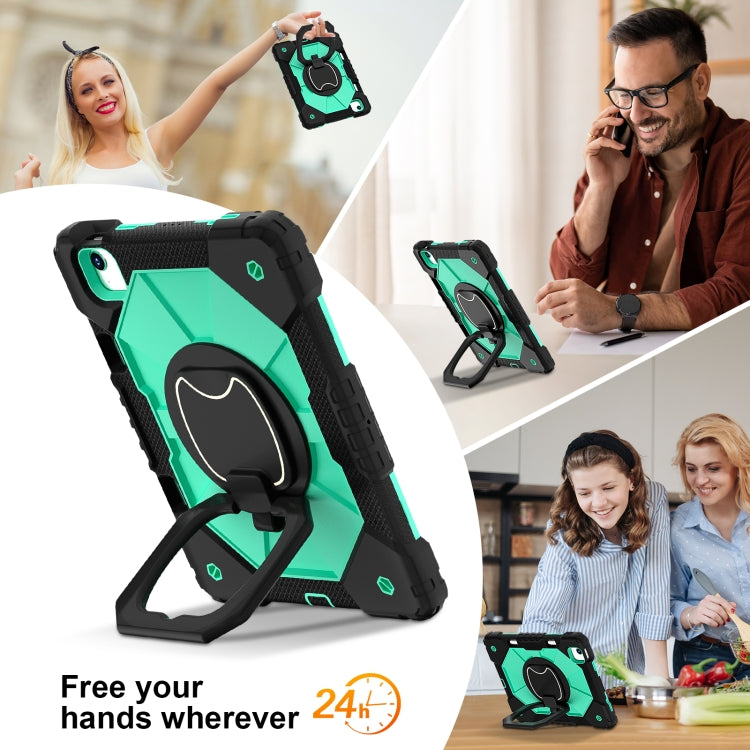 For iPad Air 11 2026 / 2025 / 2024 Contrast Color Robot Silicone Hybrid PC Tablet Case