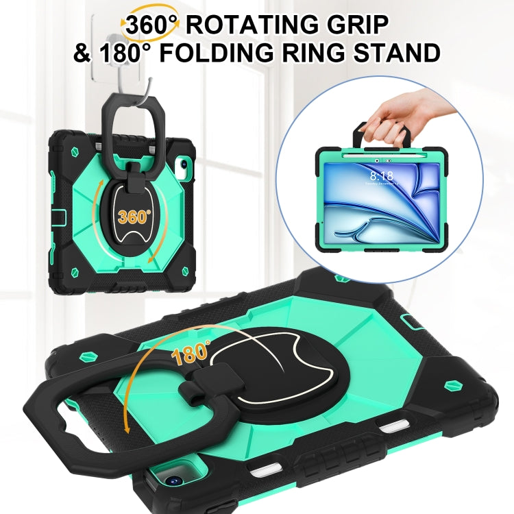 For iPad Air 11 2026 / 2025 / 2024 Contrast Color Robot Silicone Hybrid PC Tablet Case