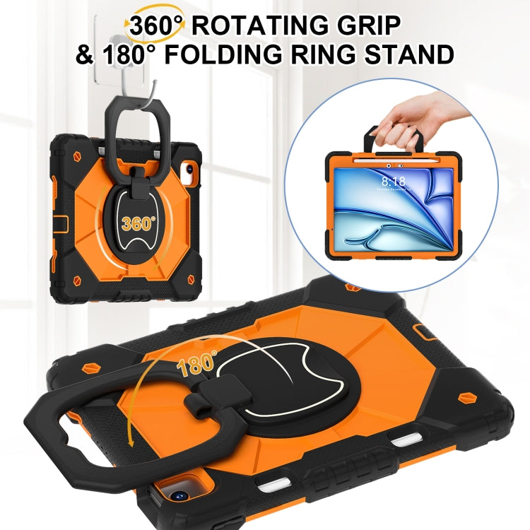 For iPad Air 11 2026 / 2025 / 2024 Contrast Color Robot Silicone Hybrid PC Tablet Case