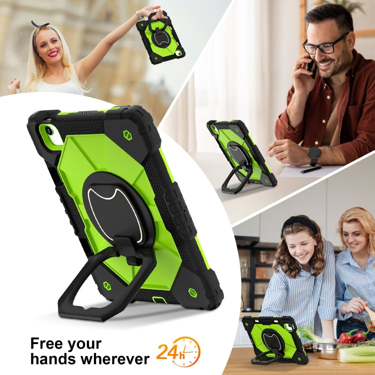 For iPad Air 11 2026 / 2025 / 2024 Contrast Color Robot Silicone Hybrid PC Tablet Case