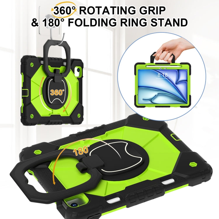 For iPad Air 11 2026 / 2025 / 2024 Contrast Color Robot Silicone Hybrid PC Tablet Case