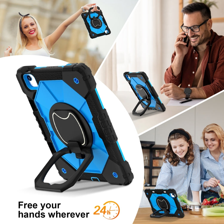 For iPad Air 11 2026 / 2025 / 2024 Contrast Color Robot Silicone Hybrid PC Tablet Case