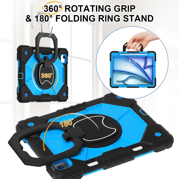 For iPad Air 11 2026 / 2025 / 2024 Contrast Color Robot Silicone Hybrid PC Tablet Case