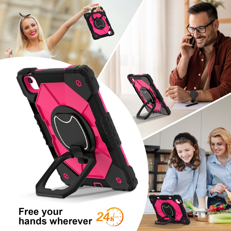 For iPad Air 11 2026 / 2025 / 2024 Contrast Color Robot Silicone Hybrid PC Tablet Case