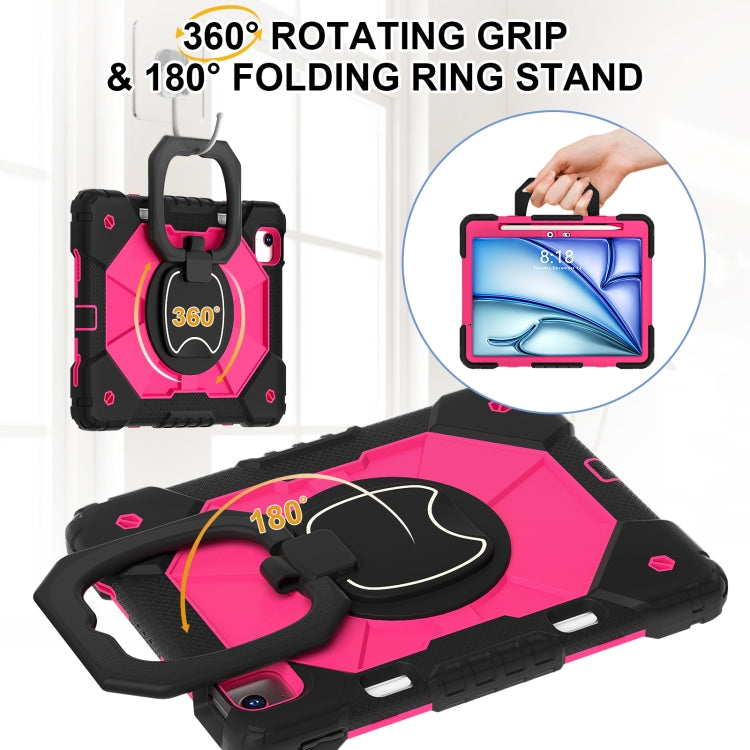 For iPad Air 11 2026 / 2025 / 2024 Contrast Color Robot Silicone Hybrid PC Tablet Case