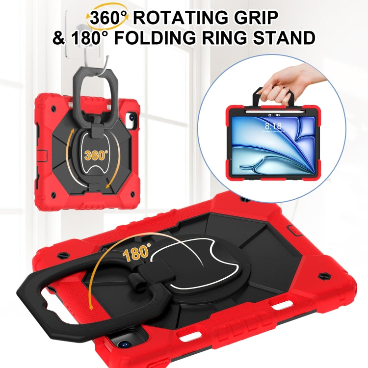 For iPad Air 11 2026 / 2025 / 2024 Contrast Color Robot Silicone Hybrid PC Tablet Case