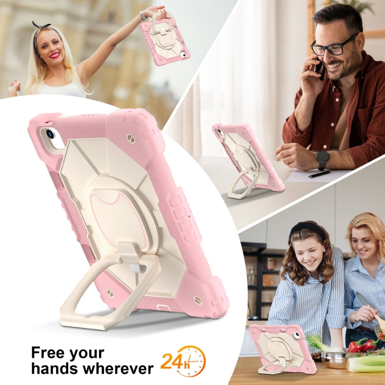 For iPad Air 11 2026 / 2025 / 2024 Contrast Color Robot Silicone Hybrid PC Tablet Case