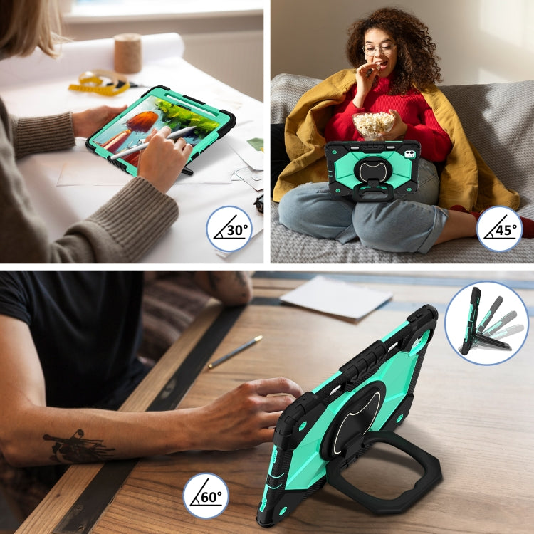 For iPad Pro 11 2025 / 2024 Contrast Color Robot Silicone Hybrid PC Tablet Case