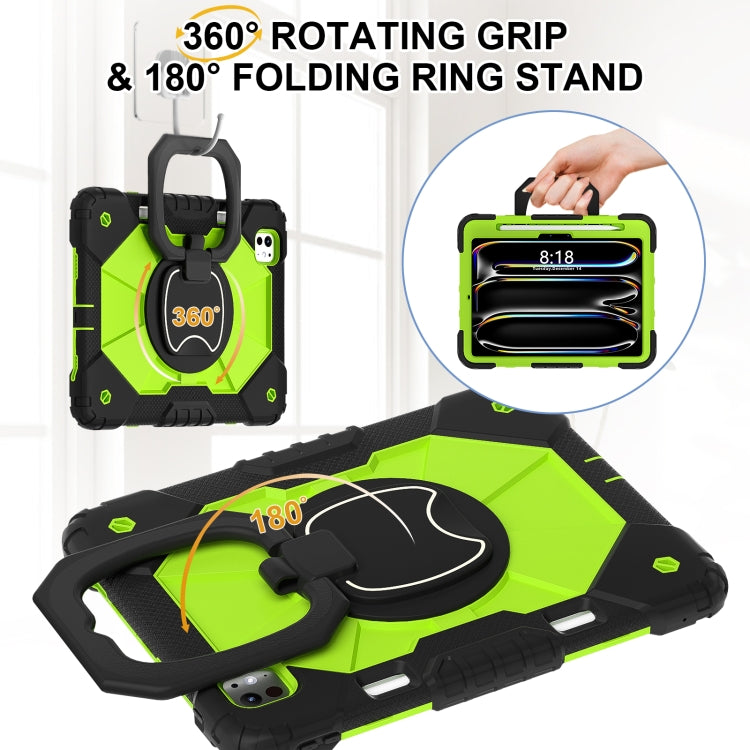 For iPad Pro 11 2025 / 2024 Contrast Color Robot Silicone Hybrid PC Tablet Case