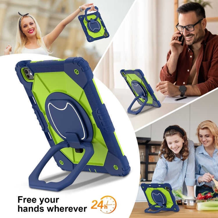 For iPad Pro 13 2025 / 2024 Contrast Color Robot Silicone Hybrid PC Tablet Case