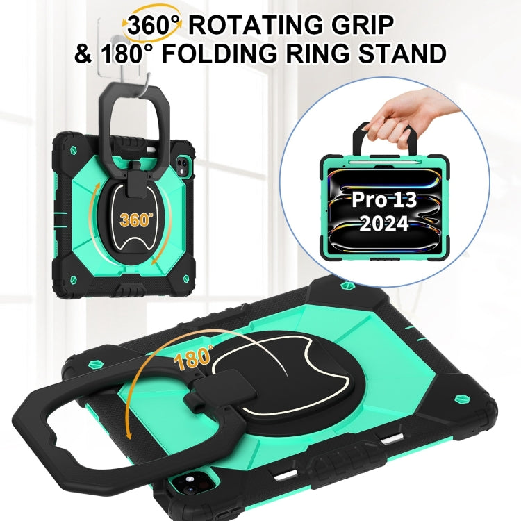 For iPad Pro 13 2025 / 2024 Contrast Color Robot Silicone Hybrid PC Tablet Case