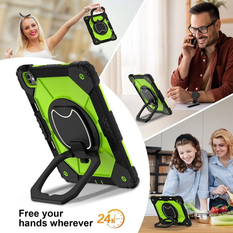 For iPad Pro 13 2025 / 2024 Contrast Color Robot Silicone Hybrid PC Tablet Case