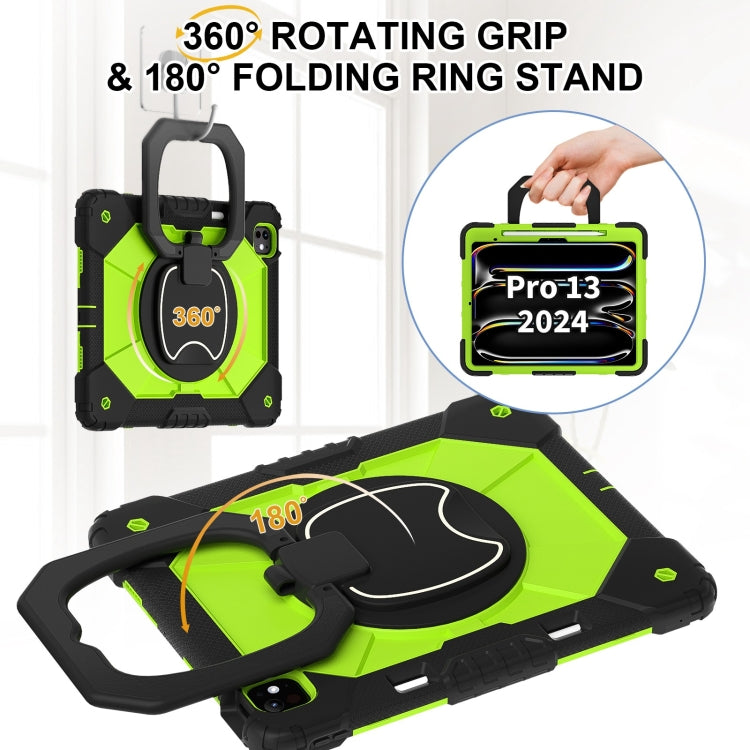 For iPad Pro 13 2025 / 2024 Contrast Color Robot Silicone Hybrid PC Tablet Case