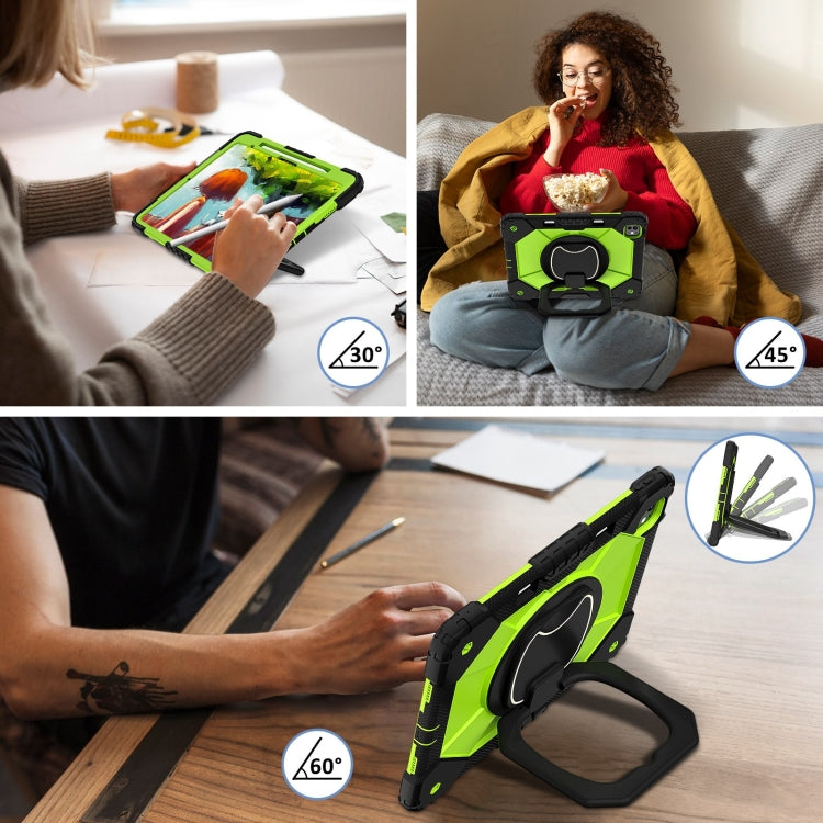 For iPad Pro 13 2025 / 2024 Contrast Color Robot Silicone Hybrid PC Tablet Case
