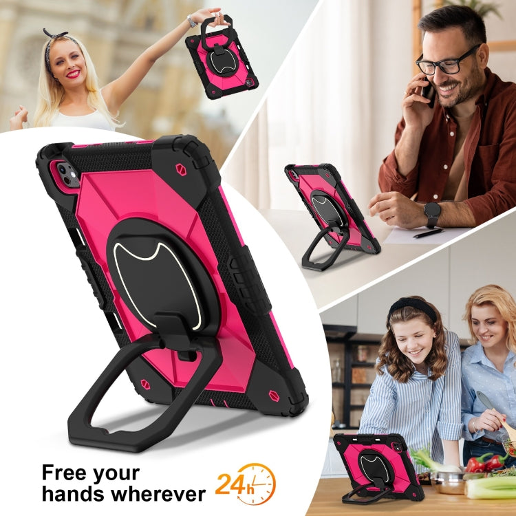 For iPad Pro 13 2025 / 2024 Contrast Color Robot Silicone Hybrid PC Tablet Case