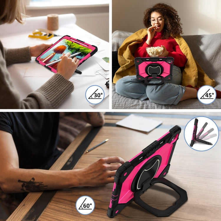 For iPad Pro 13 2025 / 2024 Contrast Color Robot Silicone Hybrid PC Tablet Case