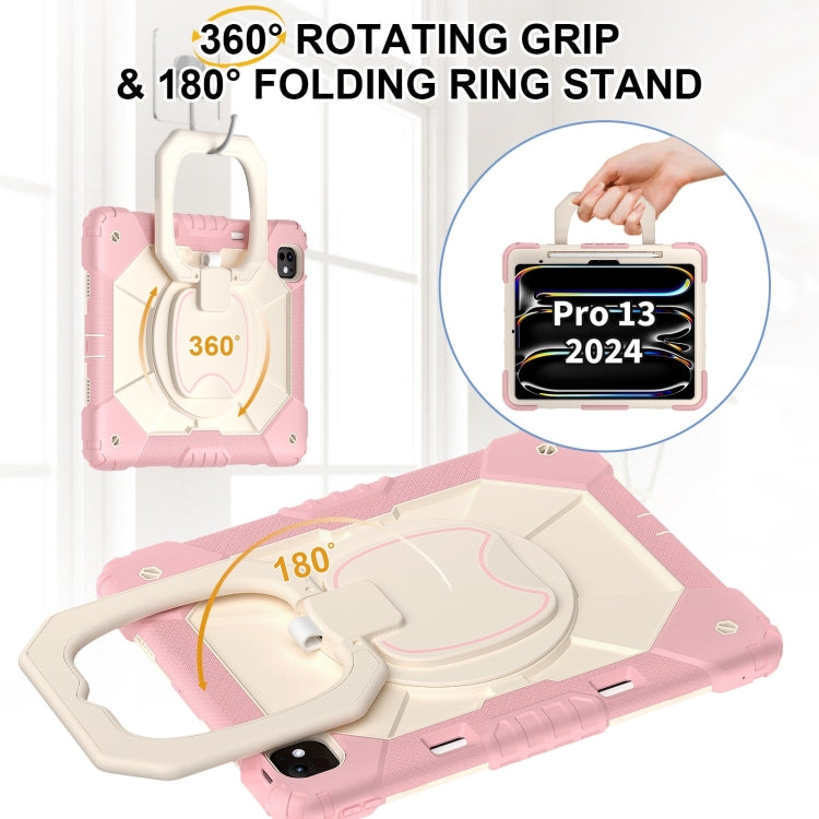 For iPad Pro 13 2025 / 2024 Contrast Color Robot Silicone Hybrid PC Tablet Case