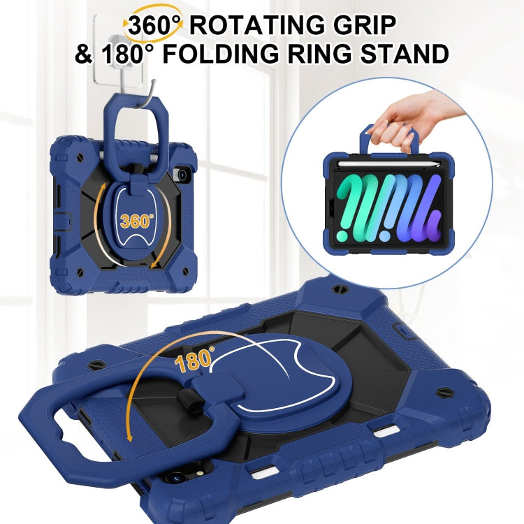 For iPad mini 2024 / mini 6 Contrast Color Robot Silicone Hybrid PC Tablet Case