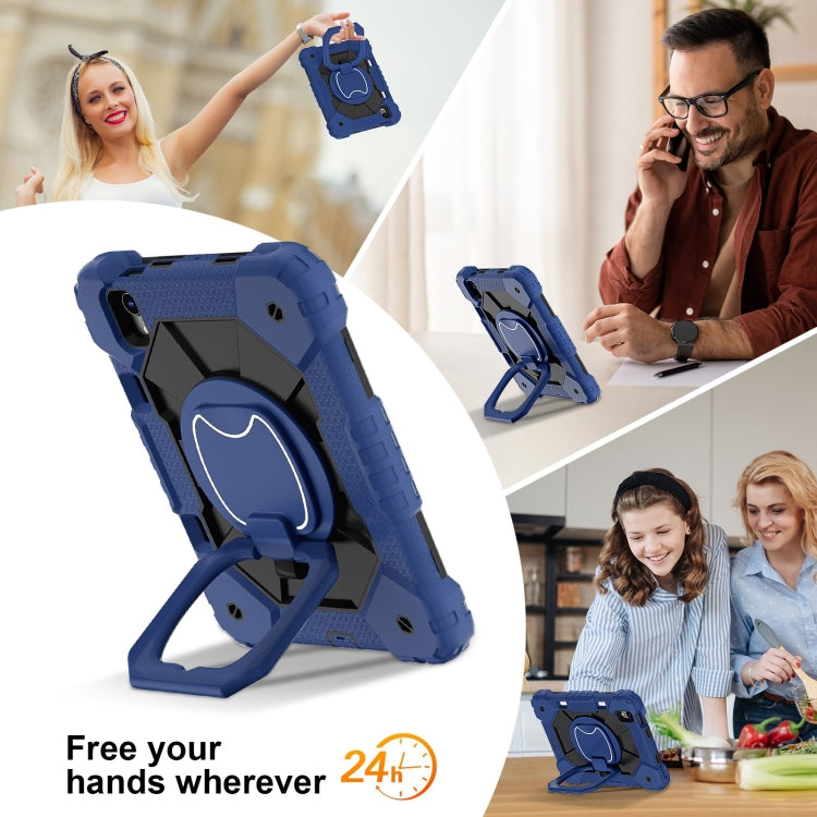 For iPad mini 2024 / mini 6 Contrast Color Robot Silicone Hybrid PC Tablet Case