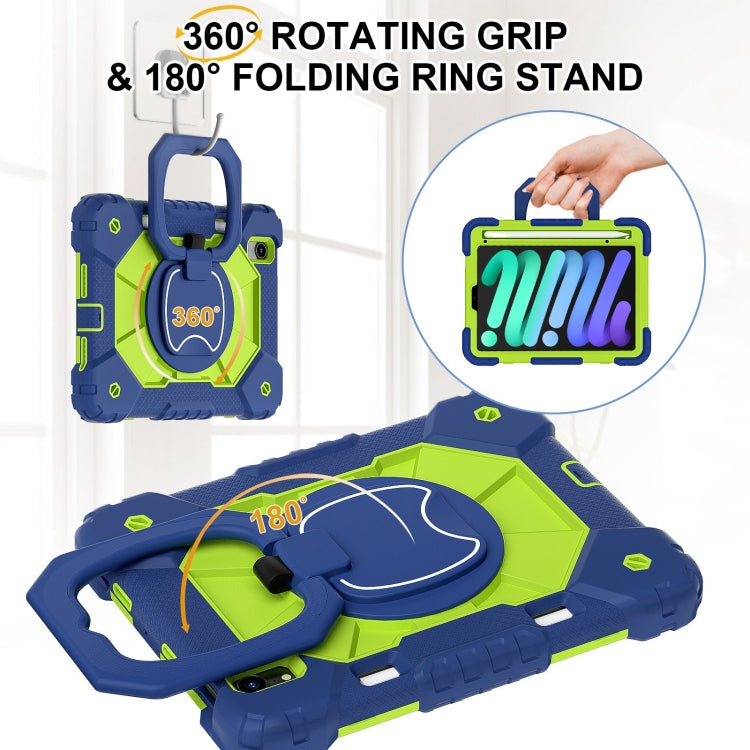 For iPad mini 2024 / mini 6 Contrast Color Robot Silicone Hybrid PC Tablet Case