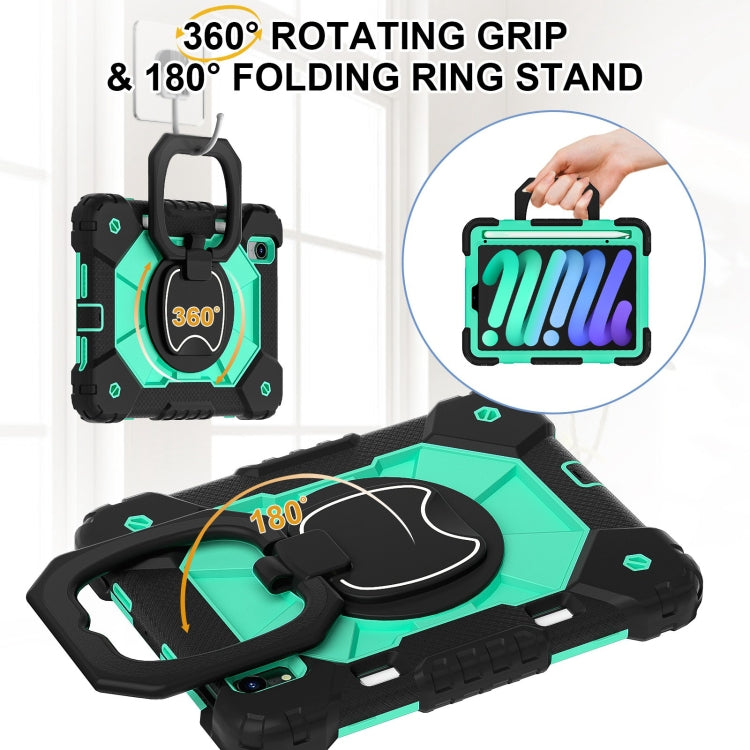 For iPad mini 2024 / mini 6 Contrast Color Robot Silicone Hybrid PC Tablet Case